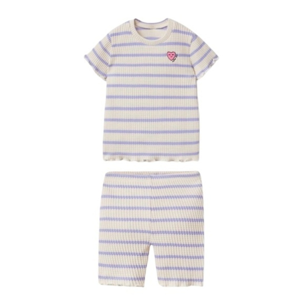 ZARA TODDLER GIRL STRIPED KNIT T-SHIRT AND SHORTS NWOT